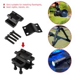 Multi-purpose Hunting Butterfly Clip Pipe Clamp Tactical Flashlight Bracket Flashlight Torch Clip Holder Hunting Accessories