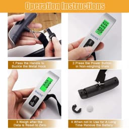 Portable Scale Digital LCD Display Electronic Scale Weight Suitcase Travel Weighs Baggage Bag 110lb/50kg Weight Balance Tool