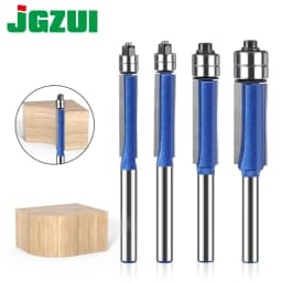 1/4′′ 5/16′′ 3/8′′1/2′′ Router Bit 6mm 1/4′′ Shank Flush Trim Bit With Two Bearings Router Bits For Wood Trimming Cutters