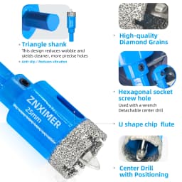 18-68MM Diamond Drill Bits Set Ceramic Tile Hole Saw with position drill for Glass Marble Granite Stone Porcelain 1PCS