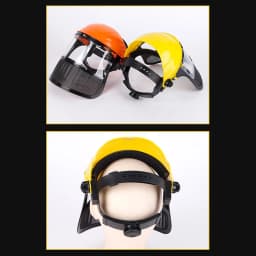 Garden Grass Trimmer Weed Wacker Safety Helmet Hat With Full Face Mesh Mask For Logging Brush Cutter Forestry Protection