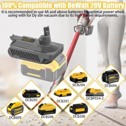 Battery Adapter for Makita/Milwaukee/DeWalt/Ryobi/Ein/Bosch/Craftsman 18V Lithium Batteries To for Dyson V10 Vacuum Cleaner