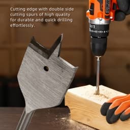 10PCS High Carbon Steel Spade Drill Bit Set, 6-32mm Hex Shank Wood Boring Bits with Extension Rod & Hex Key