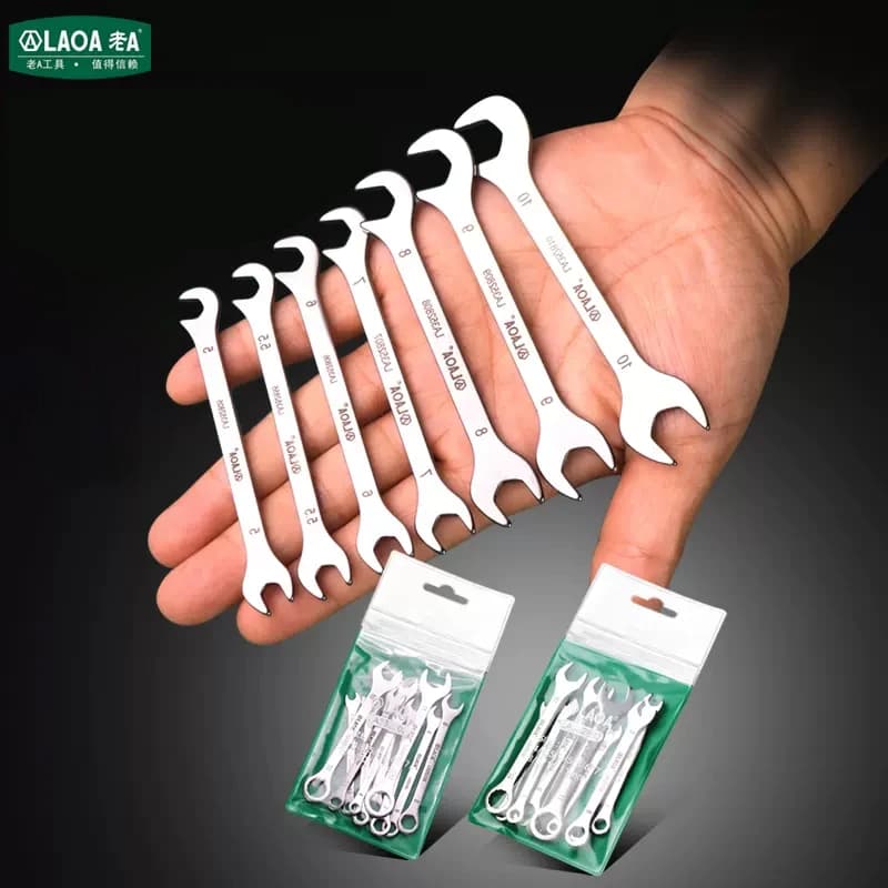 LAOA Mini Double Ended Spanner Open-End Wrench Rool Wrench Can Be Carried with You 5mm-11mm