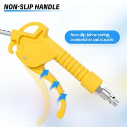 Air Blow Gun,High Flow Air Blower Gun for Compressor with Angled Bent Nozzle,Three Colors to Choose from,Long style
