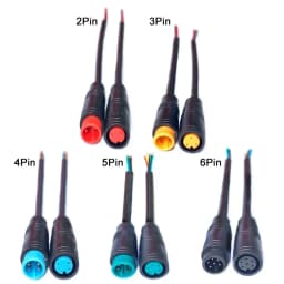 LED Power Signal Line 2/3/4/5/6Pin M8 Signal Connector Cable Male Female Waterproof Connector Outdoor Ebike Plug Wire Cable