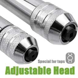 Ratchet T Handle Tap Wrench Machine Screw Thread Milling T-shape Taps Both Way Hand Tap Set Adjustable Manual Tapping for Home U