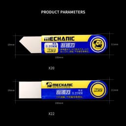 MECHANIC X20/X22 High Toughness Tin Scraper Solder Paste Scraping Knife for Mobile Phone Repair Tools Thickness 0.2mm