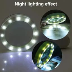 30X Handheld Magnifier 12 LED Illuminated Light with UV Light Portable Magnifying Loupe for Reading Jewelry Watch Repair