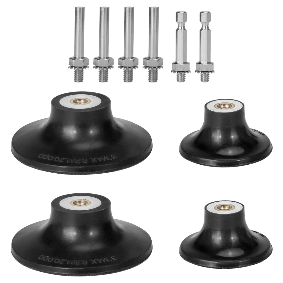 SIFANG 1/2/3 Inch Roll Lock Sanding Discs Holder, Backing Pad, Quick Change Adapter, 2PCs, 1/4 in Shanks