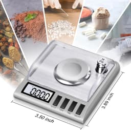 Milligram Scale, 50g/0.001g Digital Milligram Scale with Calibration Weights Jewelry and Gem Scale Mg Scale for Reloading