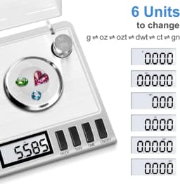 Milligram Scale, 50g/0.001g Digital Milligram Scale with Calibration Weights Jewelry and Gem Scale Mg Scale for Reloading