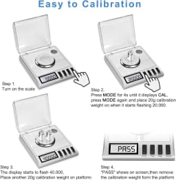 Milligram Scale, 50g/0.001g Digital Milligram Scale with Calibration Weights Jewelry and Gem Scale Mg Scale for Reloading