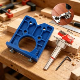 35mm Hinge Hole Drilling Guide Locator Hinge Drilling Jig Drill Bits Woodworking Door Hole Opener Cabinet Accessories Tools