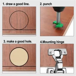35mm Hinge Hole Drilling Guide Locator Hinge Drilling Jig Drill Bits Woodworking Door Hole Opener Cabinet Accessories Tools