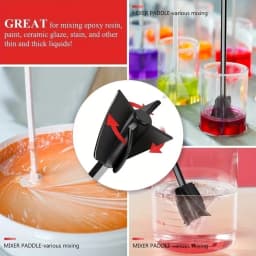 1pc Black Epoxy Resin Mixer Paddle Attachment - Perfectly Mix Every Time