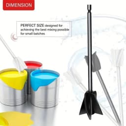1pc Black Epoxy Resin Mixer Paddle Attachment - Perfectly Mix Every Time