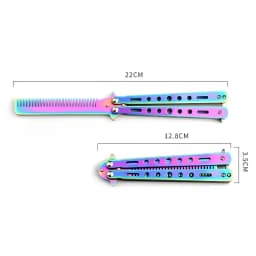 Training folding Knife butterfly in knife titanium practice tool no edge dull training knife kit accessories
