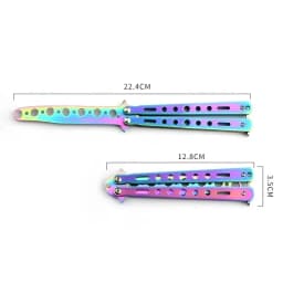 Training folding Knife butterfly in knife titanium practice tool no edge dull training knife kit accessories