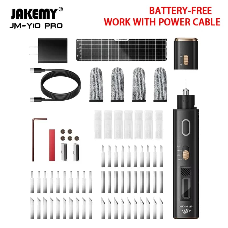 Jakemy JM-Y10 PRO Ultrasonic Cutting Knife OLED Screen Overheat Protection DIY Electric Cutting Carving Grinding Tool