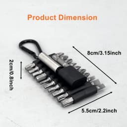 22-Piece Multi-impact Magnetic Screwdriver Bits Set CRV Insert Power Bits with Organizer Sleeve, Storage Strip for Home Repair
