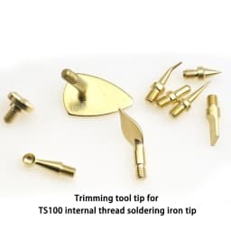 Heat Insert Nut Iron Tip Trimming kit C210/TS21/HS-02B Internal Thread Soldering Iron Tip 3D Print Modify Finishing Tool Brass