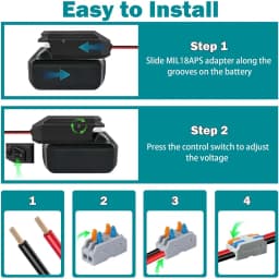 18V To 5-13V Step Down Converter For Makita/Dewal/Milwauke/Bosch/Einhel 18V Battery Cigarette Lighter Adapte Voltage Regulator