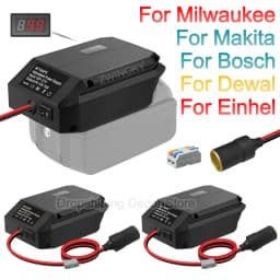 18V To 5-13V Step Down Converter For Makita/Dewal/Milwauke/Bosch/Einhel 18V Battery Cigarette Lighter Adapte Voltage Regulator
