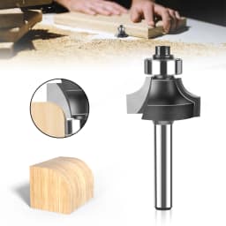 1pc 1/4" 1/2" Shank Woodworking Round Router Bit Woodworking Milling Cutter Slotting Tool Trimming Machine Router Bit