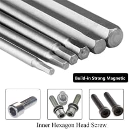 8pcs 100mm Hex Head Allen Wrench Drill Bits Set SAE Metric Allen Electric Hexagonal Bit Screwdriver Socket Bit Power Tool Parts