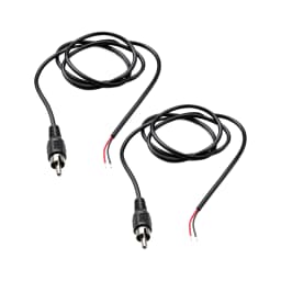 2Pcs RCA Male Plug Jack to Bare Wire Cable Repair Cord For CD DVD Player Tuner Amplifier Audio Speaker Subwoofer HDTV Cable 1m