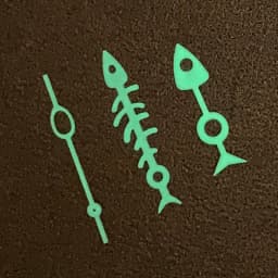 Steel Fish Bone Needles Watch Hands Pointer Green Luminous Replacement Modified Part For NH35/NH36/4R/7S Movement Accessories