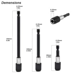 Magnetic Screwdriver Hex Adapter Quick Release Drill Bit Change Extension Set Batch Extender Self-lock Bar Chuck Nut Screw Tool