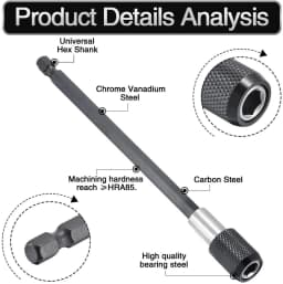 Magnetic Screwdriver Hex Adapter Quick Release Drill Bit Change Extension Set Batch Extender Self-lock Bar Chuck Nut Screw Tool