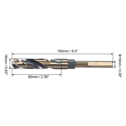 1pcs Twist Drill Bit 13/14/15/16/17/18/19/20/22/25mm 0.39-1/2Inch Shank Reduced Shank HSS Twist Drill Bits for Stainless Steel