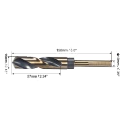 1pcs Twist Drill Bit 13/14/15/16/17/18/19/20/22/25mm 0.39-1/2Inch Shank Reduced Shank HSS Twist Drill Bits for Stainless Steel