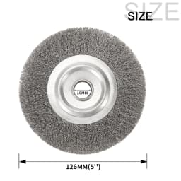 75/100/125/150mm Steel Wire Brush 0.15mm Wire Wheel Brush Round For Bench Grinder Deburring Tool Cleaning Rust Polishing Adaptor