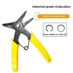 Circlip Pliers 2 in 1 Internal and External Dual Purpose Pliers External Spring Pliers Large Retaining Ring Removal Tool 1pcs