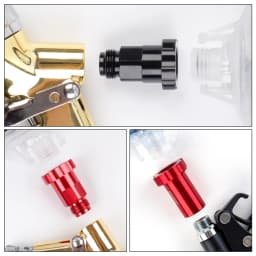 Quick Connector Spray Gun Adapter M16x1.5 Red & Black G3/8 External M16x1.5 Red Internal Airbrush Adapter Disposable Paint Cup