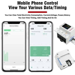 EARU Three Phase Tuya App WiFi Smart Bidirectional Current Voltage Power Energy kWh Meter Earth Leakage Protector Relay Switch