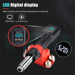 JCD 8208 Micro Hot Air Gun 750W Welding Rework Station LCD Digital Display Soldering Heat Gun Hair Dryer BGA IC Solder Tools