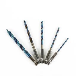 5PCS Cobalt Stepped Point Drill Bit Set 3.0-8.0mm HSS Drill Bit with Hex Shank, for Wood, Metal, Plastic, and PVC