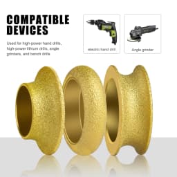 Brazed Stone Edge Grinding Wheel Diamond Roman Wheel Grinding Wheel Tile Marble Grooving and Edge Grinding Tools