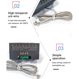 W3230 Temperature Controller M6 Threaded K Thermocouple Digital Thermostat -60°C to 500°C Relay Output DC 5V 12V 24V/AC 110-220V