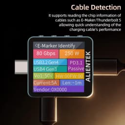 ALIENTEK USB Tester C2 Digital Voltmeter Charging Power Detector PD3.2 Battery Tester Fast Charge Detection Trigger