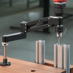 Adjustable Articulating Cantilever Tapping Arm Stand for Hand Electric Drills,Tapping Guide Tool for Aluminum Profile DIY