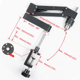Adjustable Articulating Cantilever Tapping Arm Stand for Hand Electric Drills,Tapping Guide Tool for Aluminum Profile DIY
