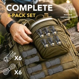 Rope Set with Roller Tensioner, Metal Pulley Camping Tent Securing Rope, Equipped with Safety Lock, Adjustable Rope Hook Fastene