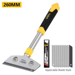 Deli Portable Cleaning Knife Cleaning Shovel Cutter Glass Floor Tiles Scraper Blade Seam Removal Household Kitchen Hand Tool