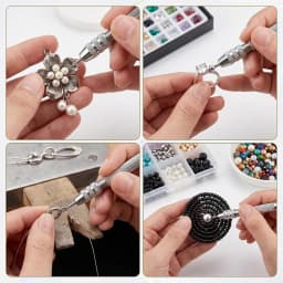 Pin Vise Hand Drill Set with 10Pcs Twist Drill Bits Manual Mini Hand Twist Drill for Resin Jewelry Making Wood Model Tool